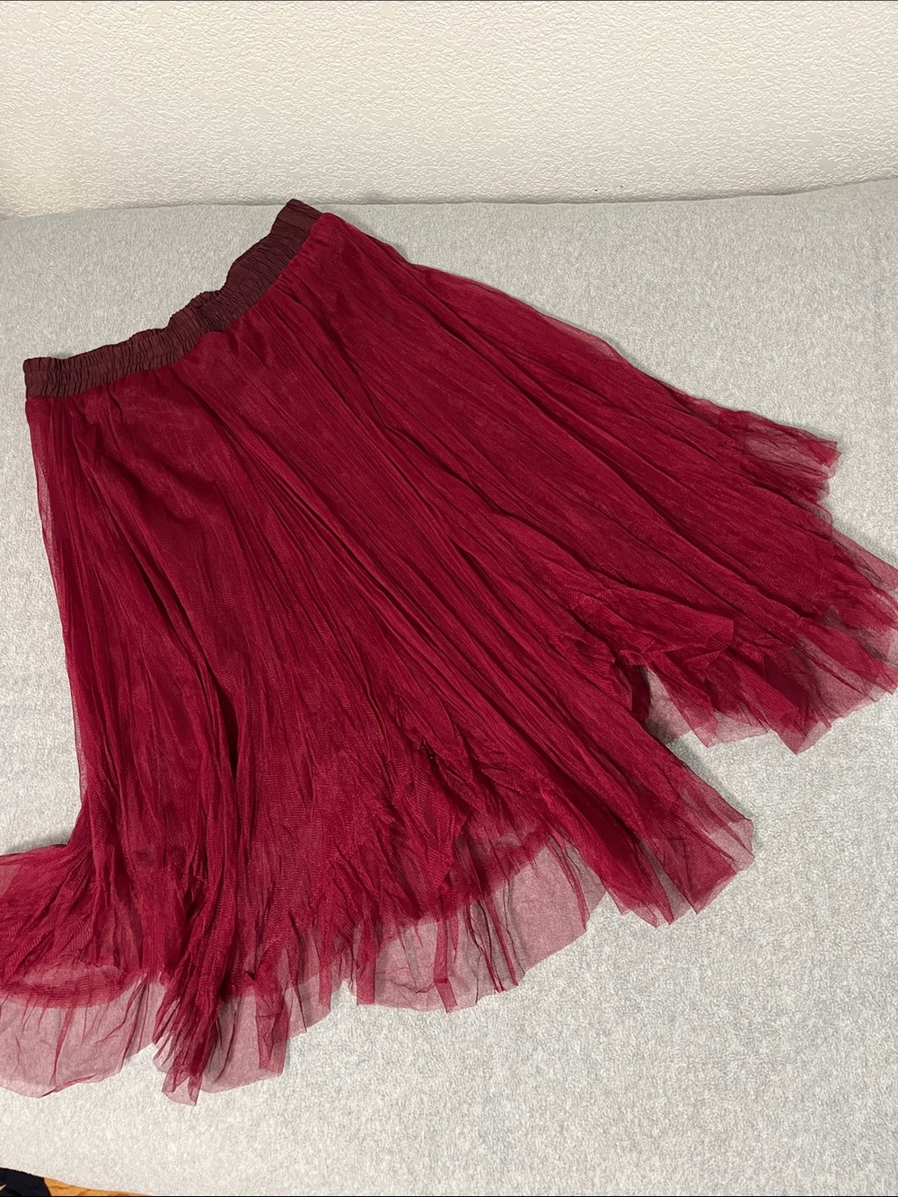 Whimsigoth Grunge Midi Tull Skirt Large Indie Dark Fairy Festival